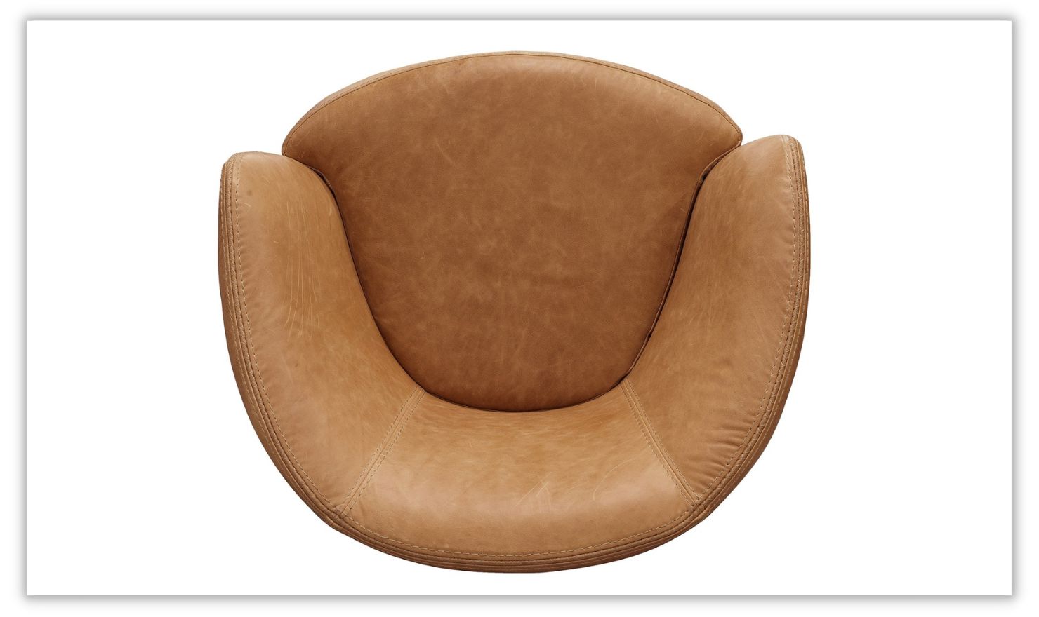 Barolo Leather Swivel Club Chair by Jennifer Furniture