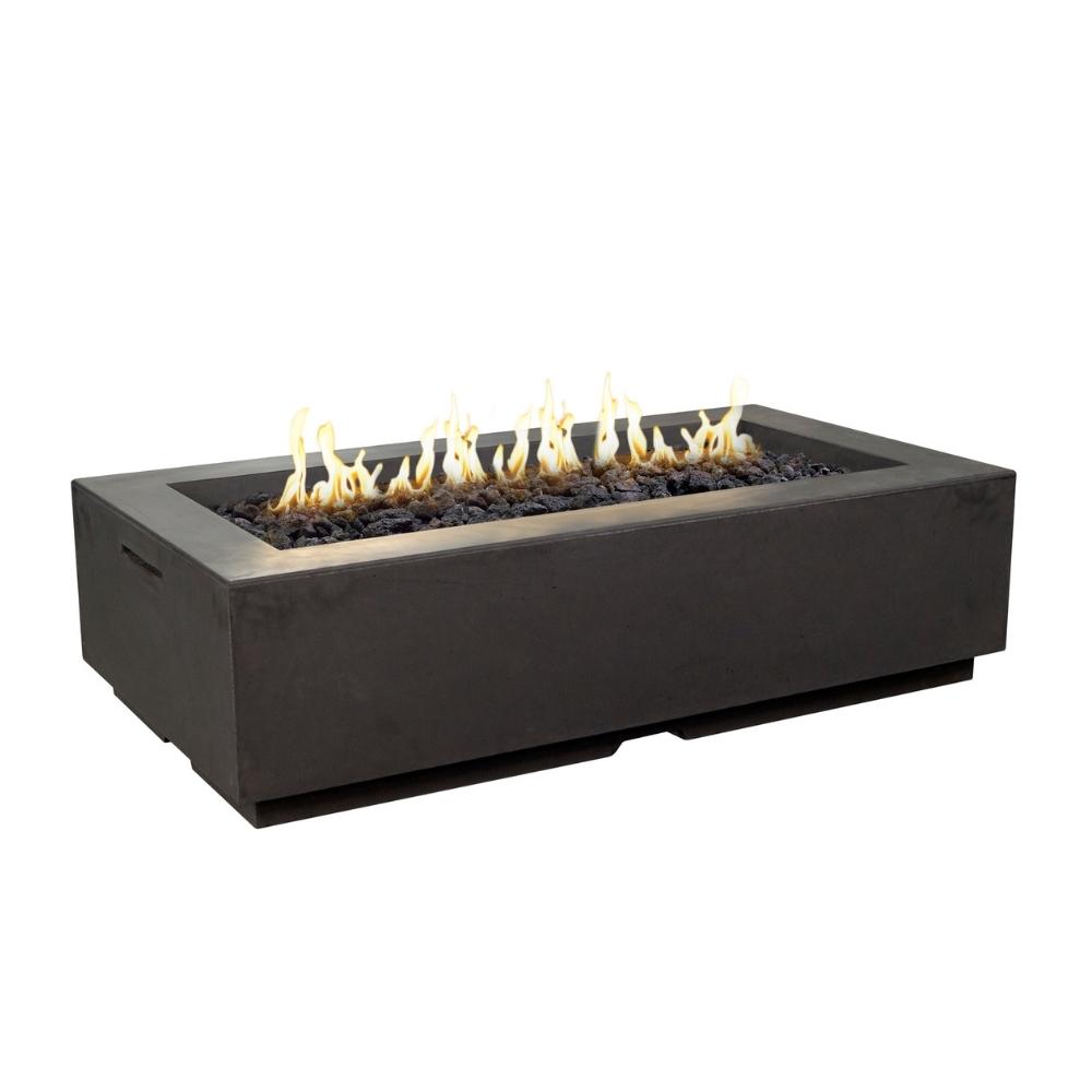 American Fyre Designs Louvre 56-Inch Rectangular Gas Fire Pit with Bluetooth Control