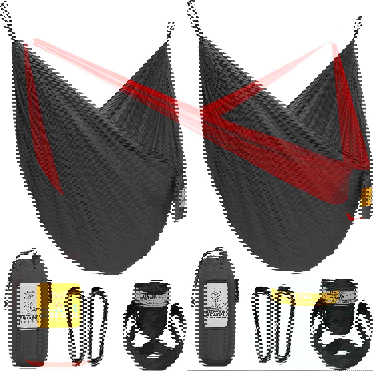 Wise Owl Outfitters Double Camping Hammock - Lightweight & Portable for Outdoor Adventures