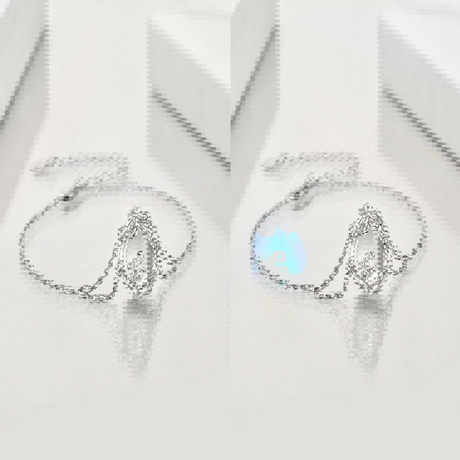 Sterling Silver Adjustable Moonstone Bracelet for Women - Minimalist Jewelry Gift