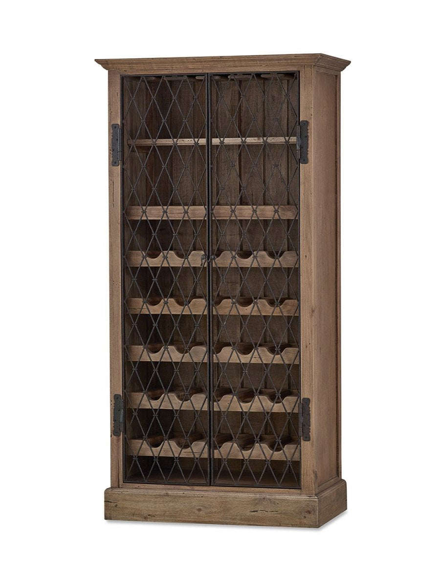 Sonoma 35 Mahogany & Iron Wine Cabinet - Driftwood