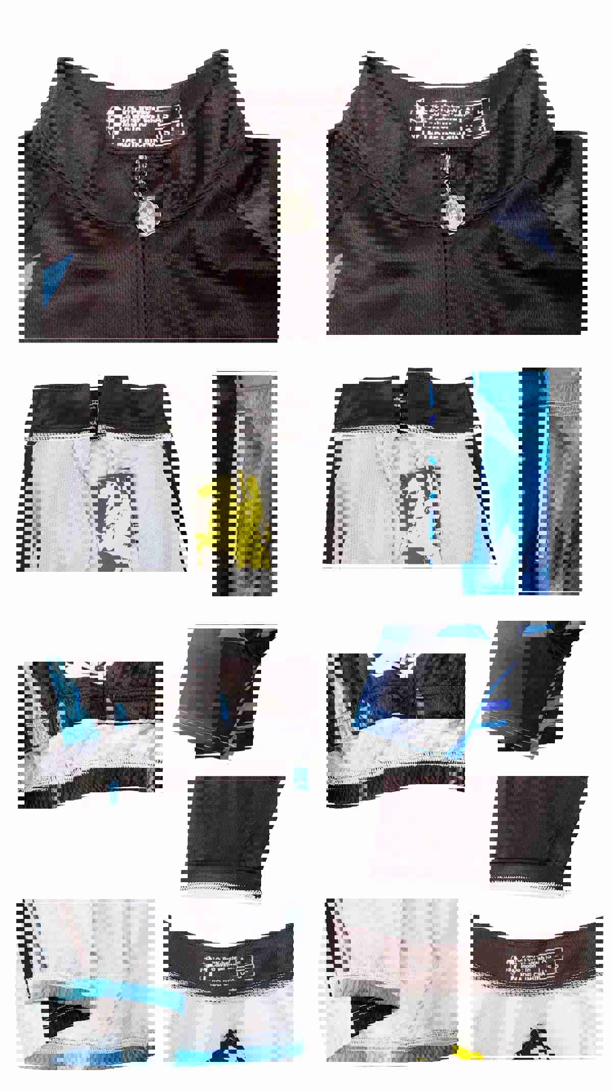 Ilpaladino Fragment Sport Breathable Black&Blue Jersey Men's Short-Sleeve Bicycling Shirts