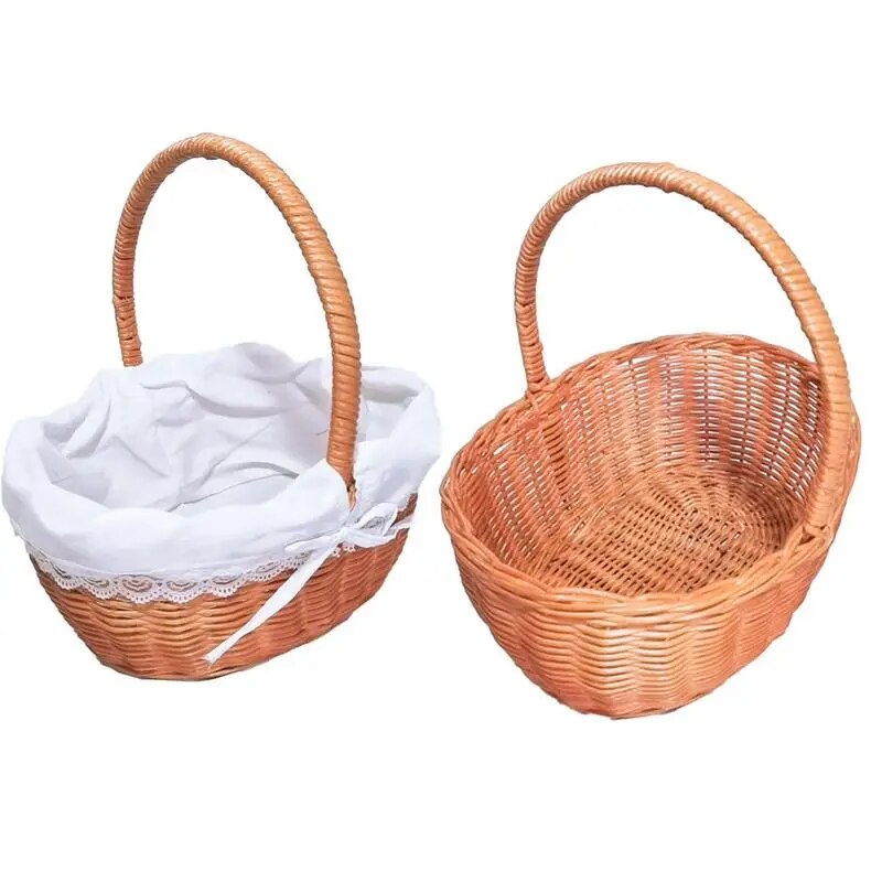Eco-Friendly Wicker Basket for Picnic, Garden, and Storage