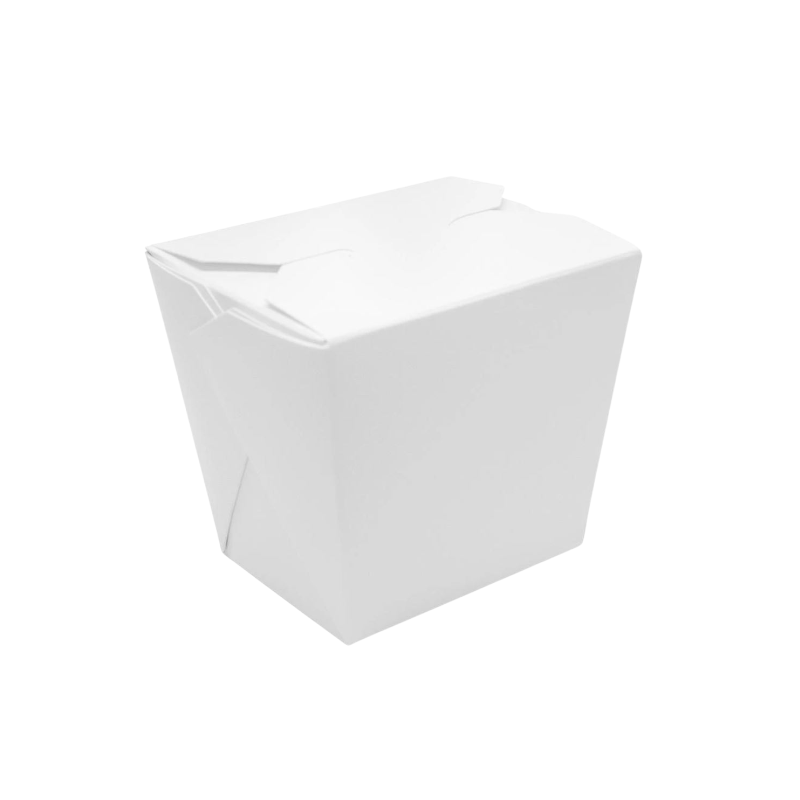 CCF 16OZ White Paper Food Pail - Microwave Safe & Leakproof