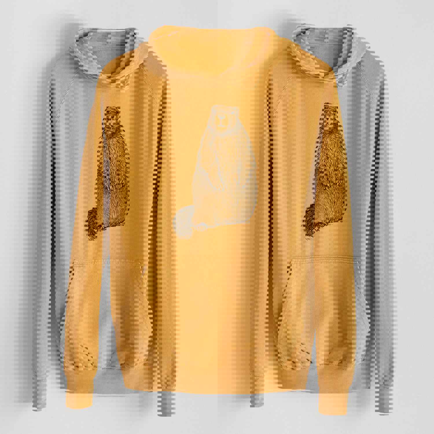 Yellow-bellied Marmot - Marmota flaviventris - Mid-Weight Unisex Vintage 100% Cotton Hoodie