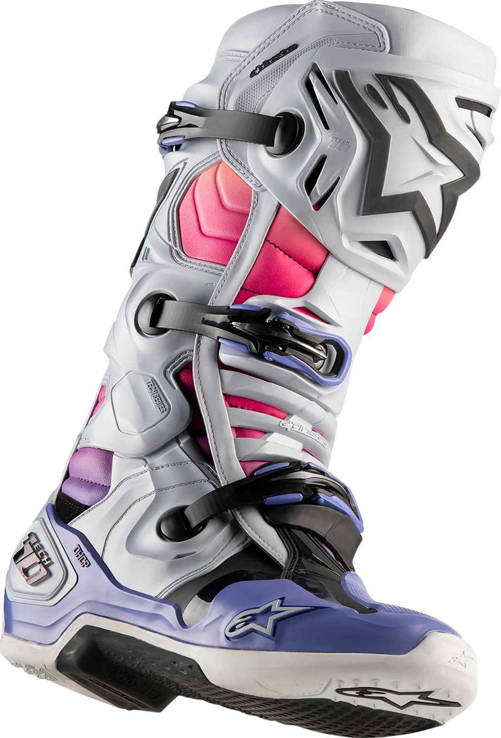 ALPINESTARS Limited Edition Daytona 23 Tech 10 Boots - Gray/Pink/Purple - US 11