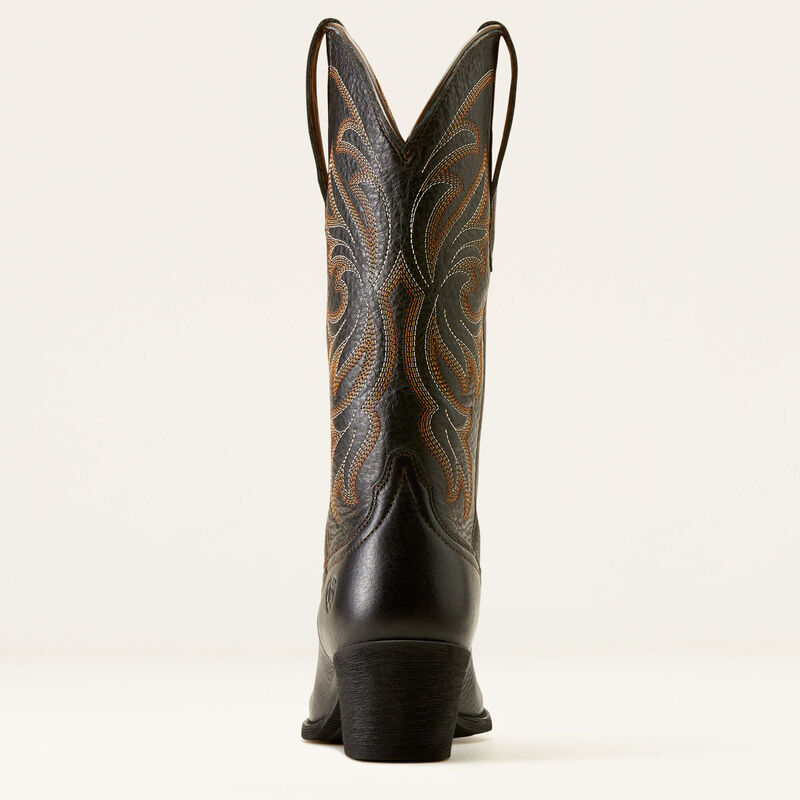Ariat Women's Heritage J Toe Stretchfit Western Boot - Black Deertan