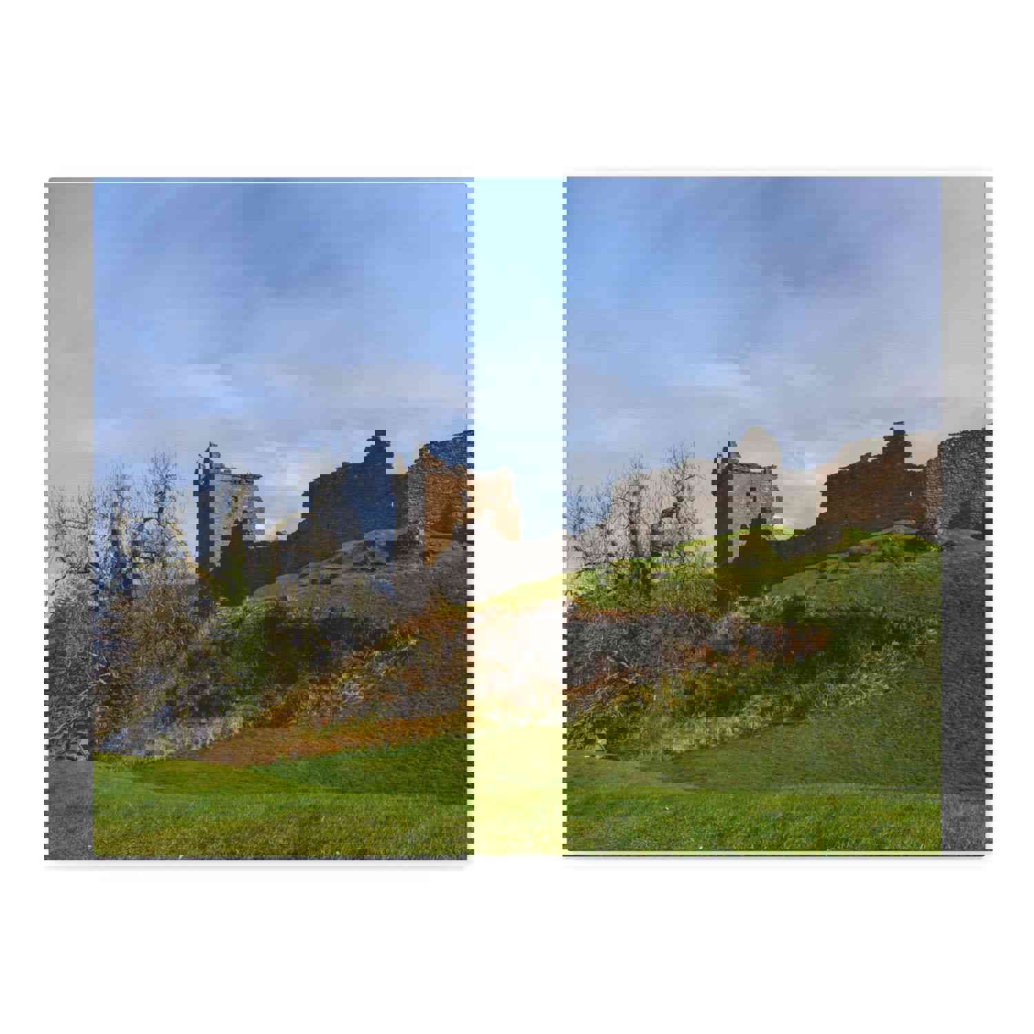 Ruins of Urquhart Scotland Nature Wilderness Photography Canvas Wall Art for Home Decor