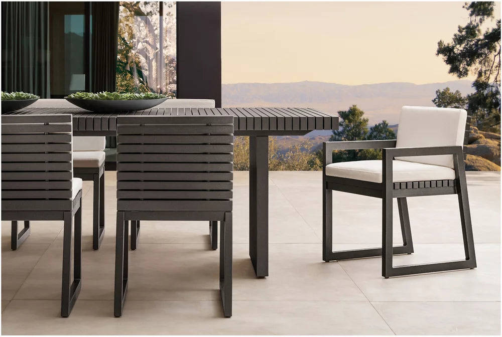 RH Caicos Rectangular Dining Table - Solid Teak/Aluminum, Customizable Sizes