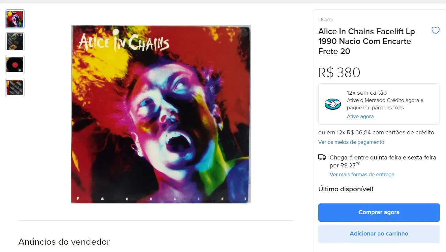 Alice In Chains Facelift Original 1990 Vinyl Record with Booklet