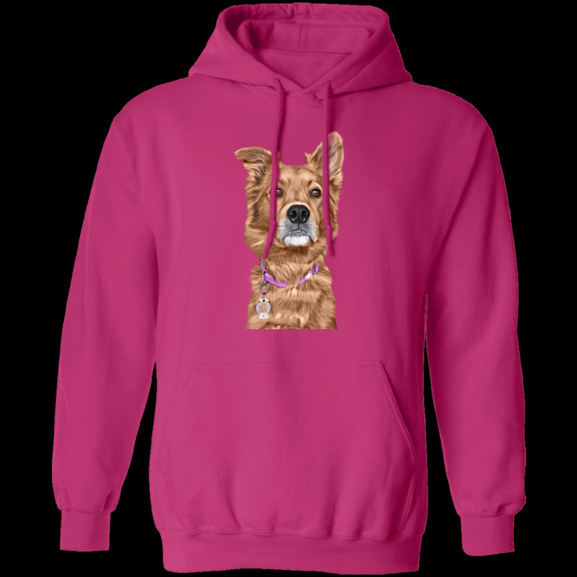 CUSTOMIZED PET PRINT ART Pullover Hoodie 8 oz.