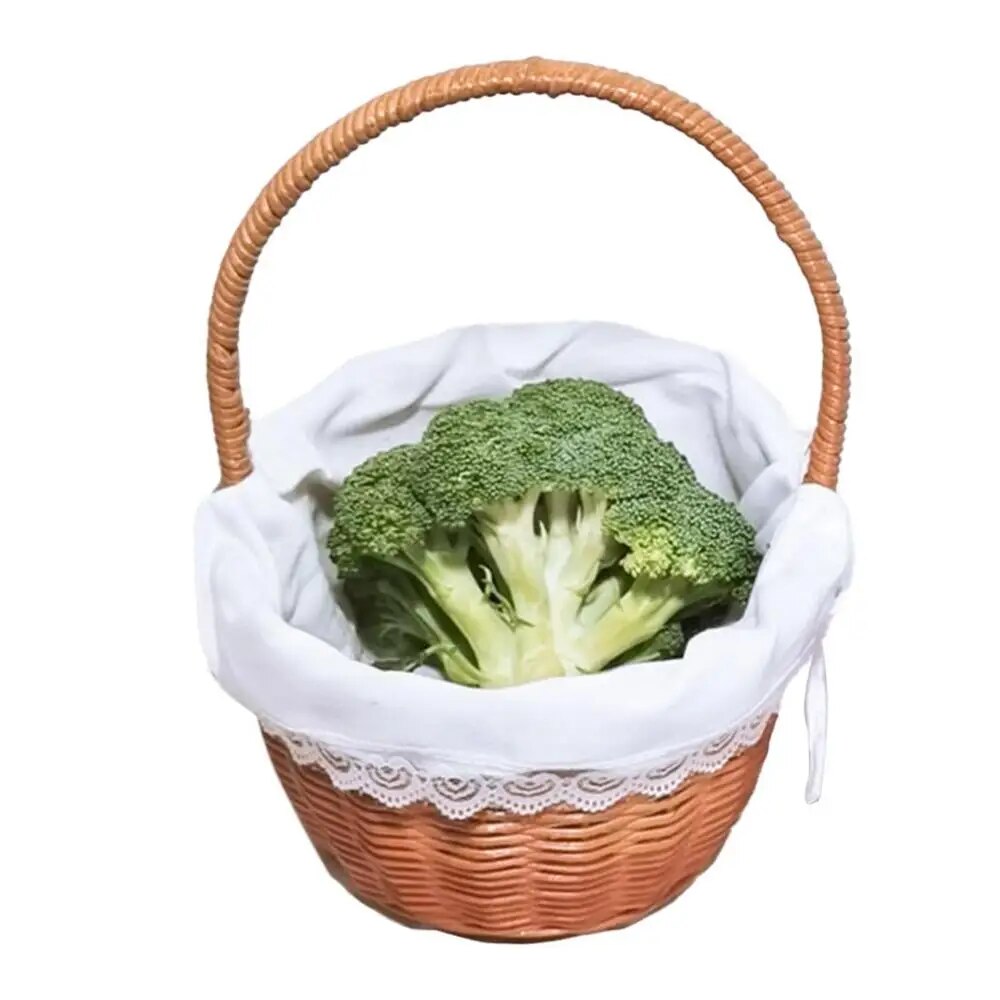 Eco-Friendly Wicker Basket for Picnic, Garden, and Storage
