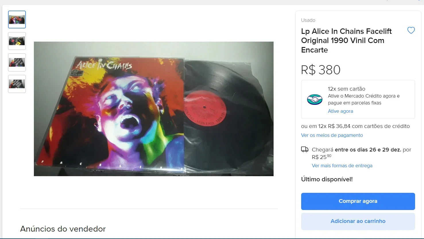 Alice In Chains Facelift Original 1990 Vinyl Record with Booklet