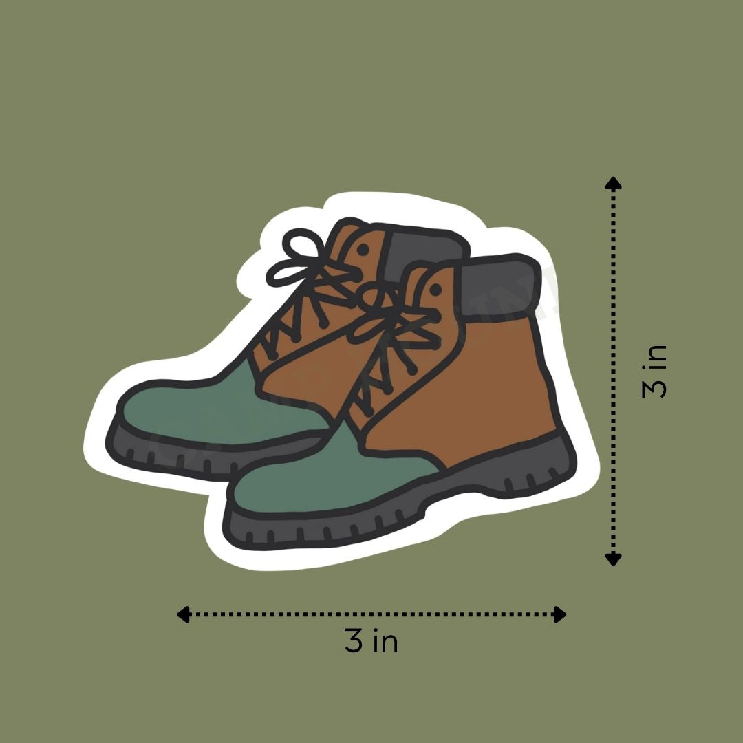 Water-Resistant Hiking Boot Sticker
