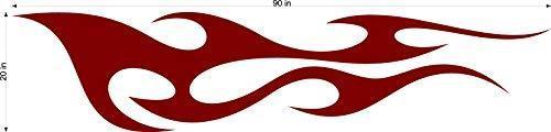 Auto Truck Car Boat Side Flames Tribal Decal Sticker TF057