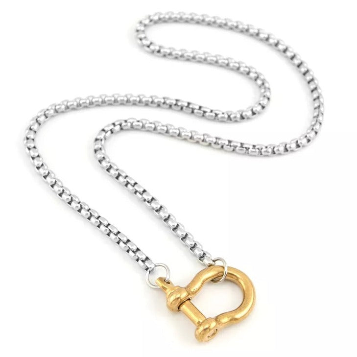 Steed Shackle Necklace - Equestrian-Inspired Jewelry with Working Horsebit Shackle Clasp