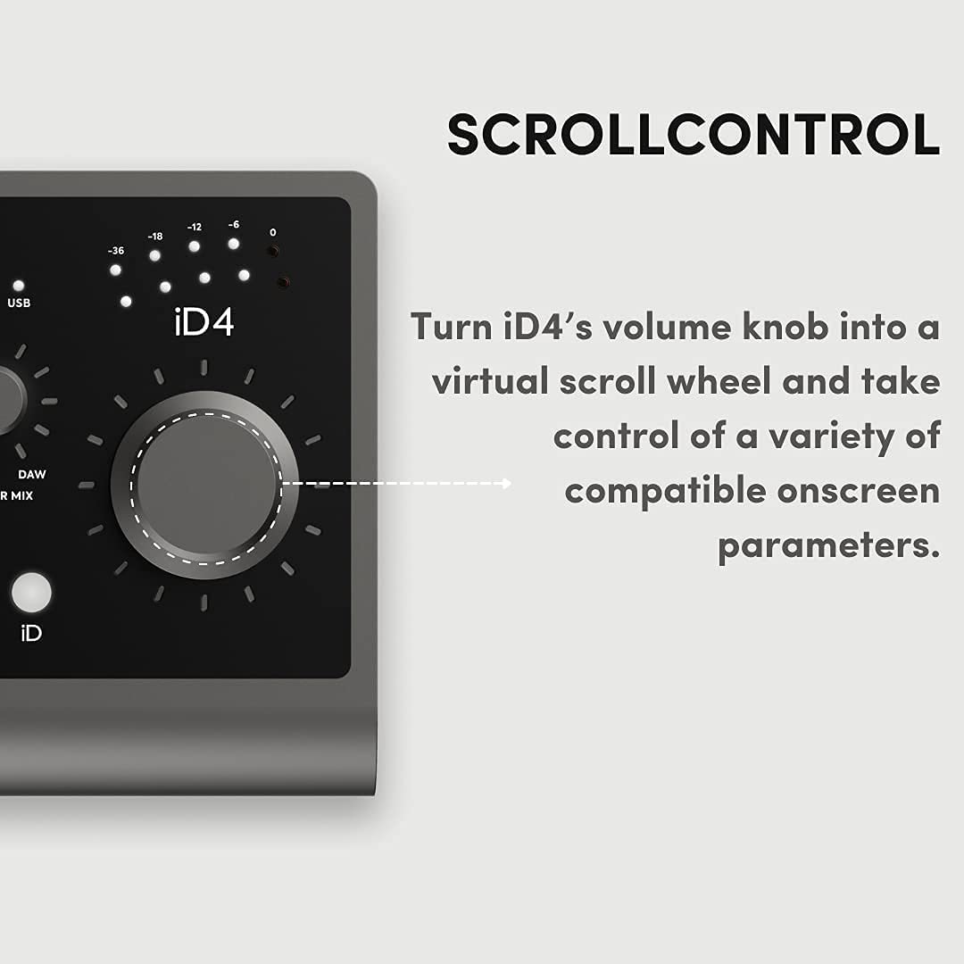 Audient iD4 MKII USB-C Audio Interface with Over-Ear Stereo Headphones and XLR Mic Cable