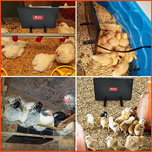 Chicken Coop Heater - 140 Watts Radiant Energy Efficient Design with Thermal Protector