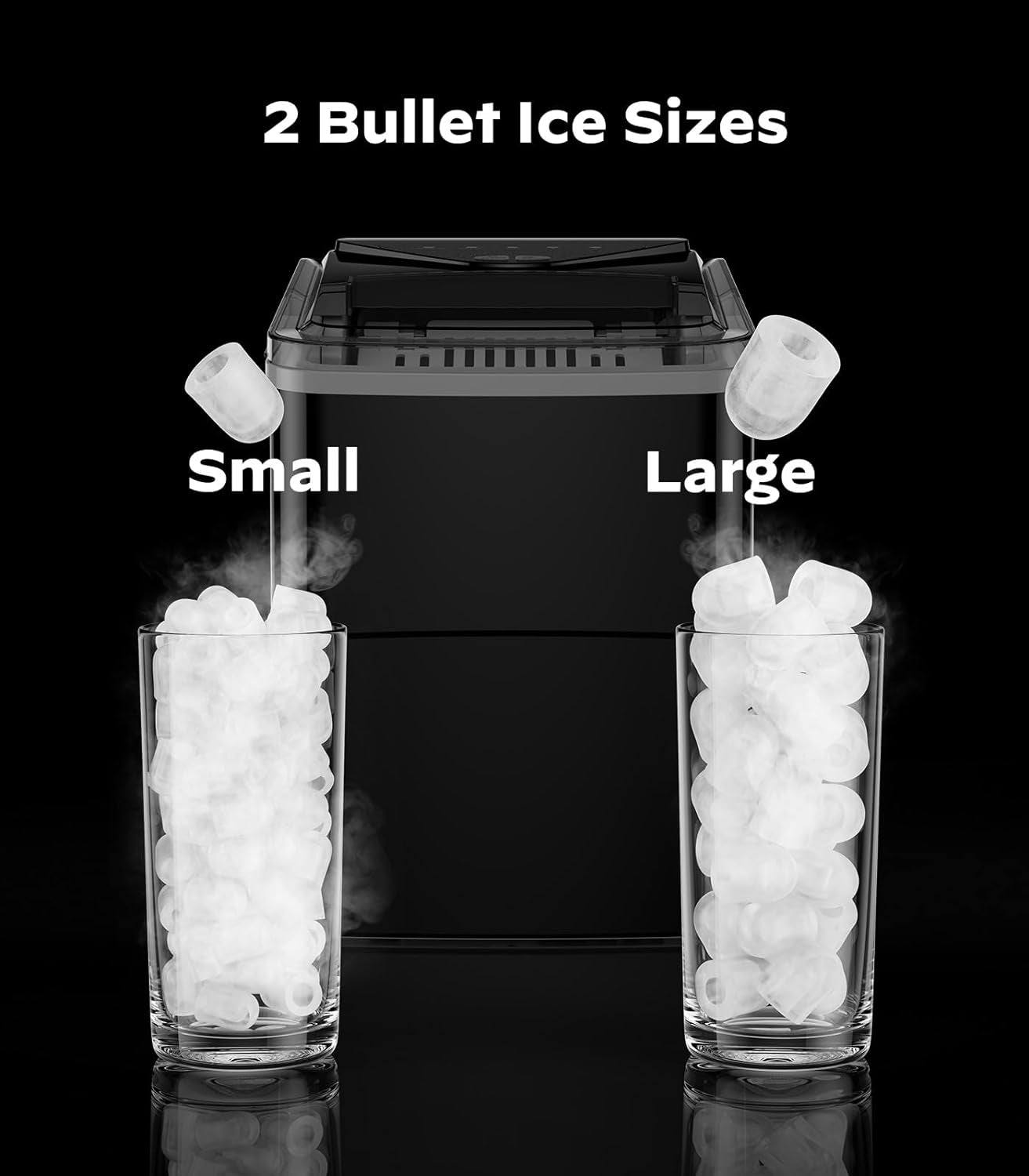 Smart Countertop Ice Maker with Wi-Fi App Control, 9 Cubes in 6 Mins, 26 Lbs/Day, Self-Cleaning