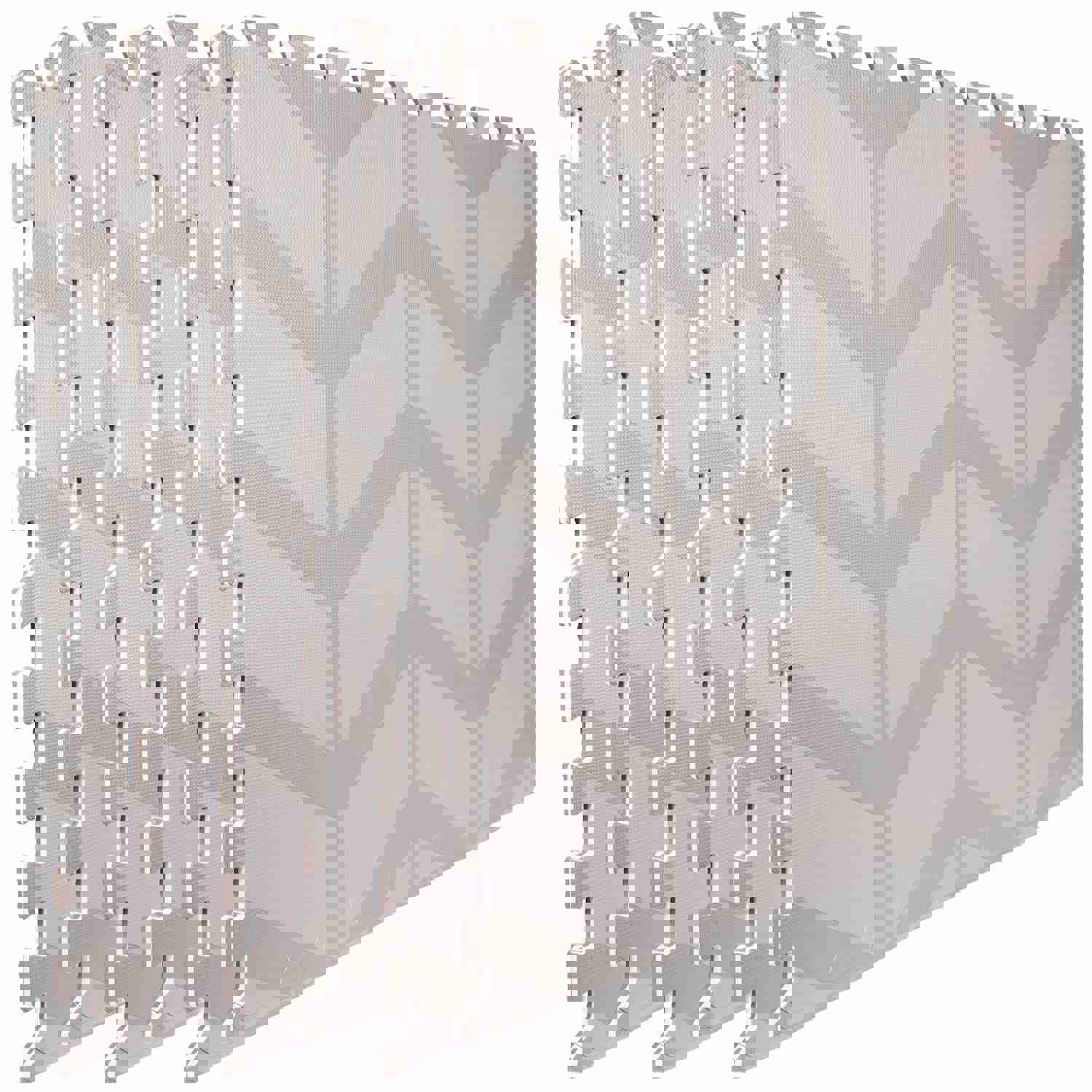 Chevron Printed Interlocking Fitness Floor Tiles - 24 x 24 - 6 Pack with Antimicrobial Protection