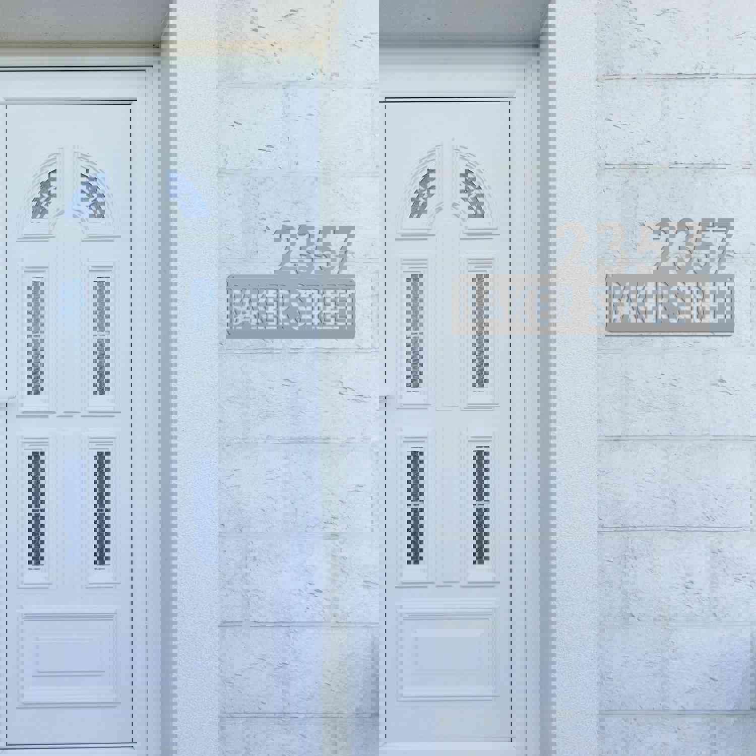 Personalized Modern House Number Sign - Custom Address Plaque for Home Decor