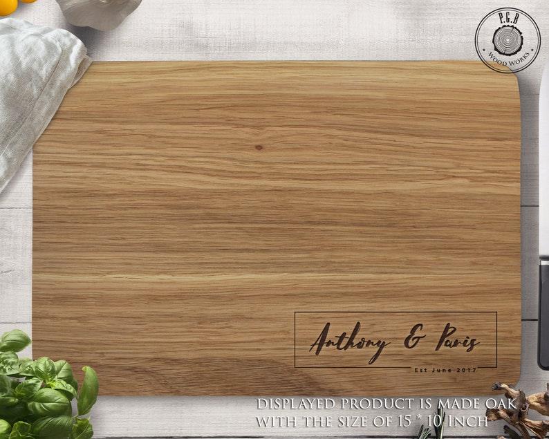 Personalized Wooden Cutting Board - Custom Engraved Gift for Wedding, Housewarming, Anniversary