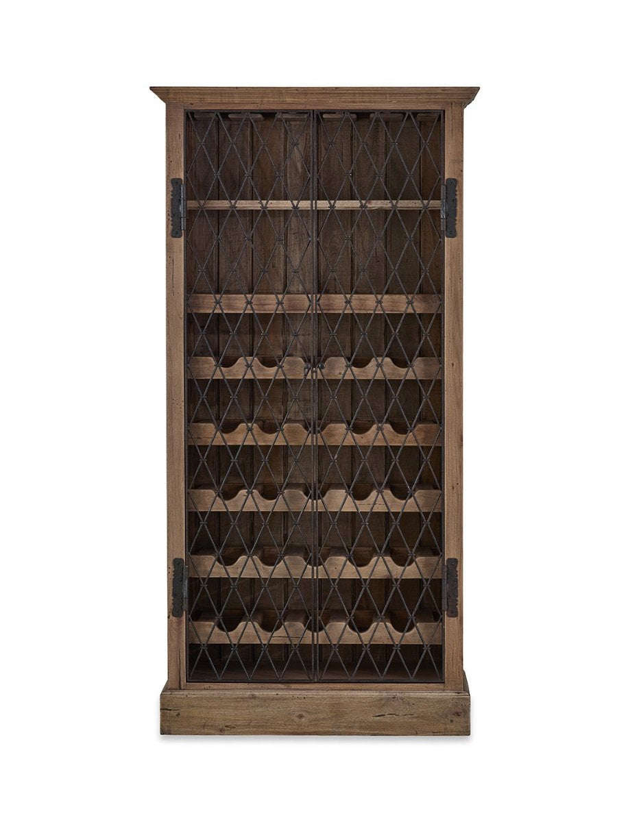 Sonoma 35 Mahogany & Iron Wine Cabinet - Driftwood
