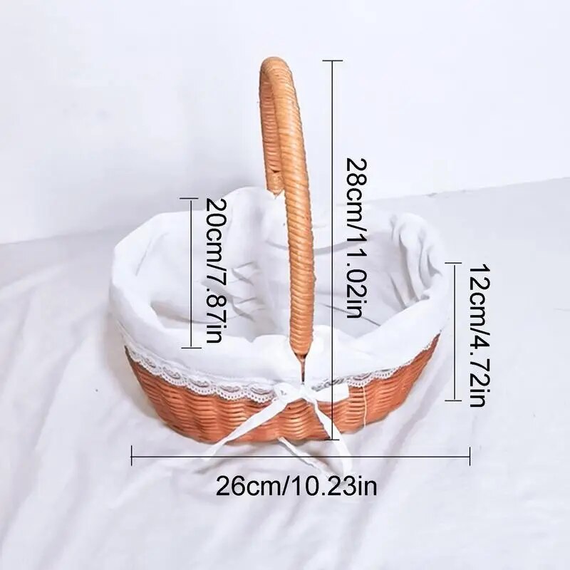 Eco-Friendly Wicker Basket for Picnic, Garden, and Storage