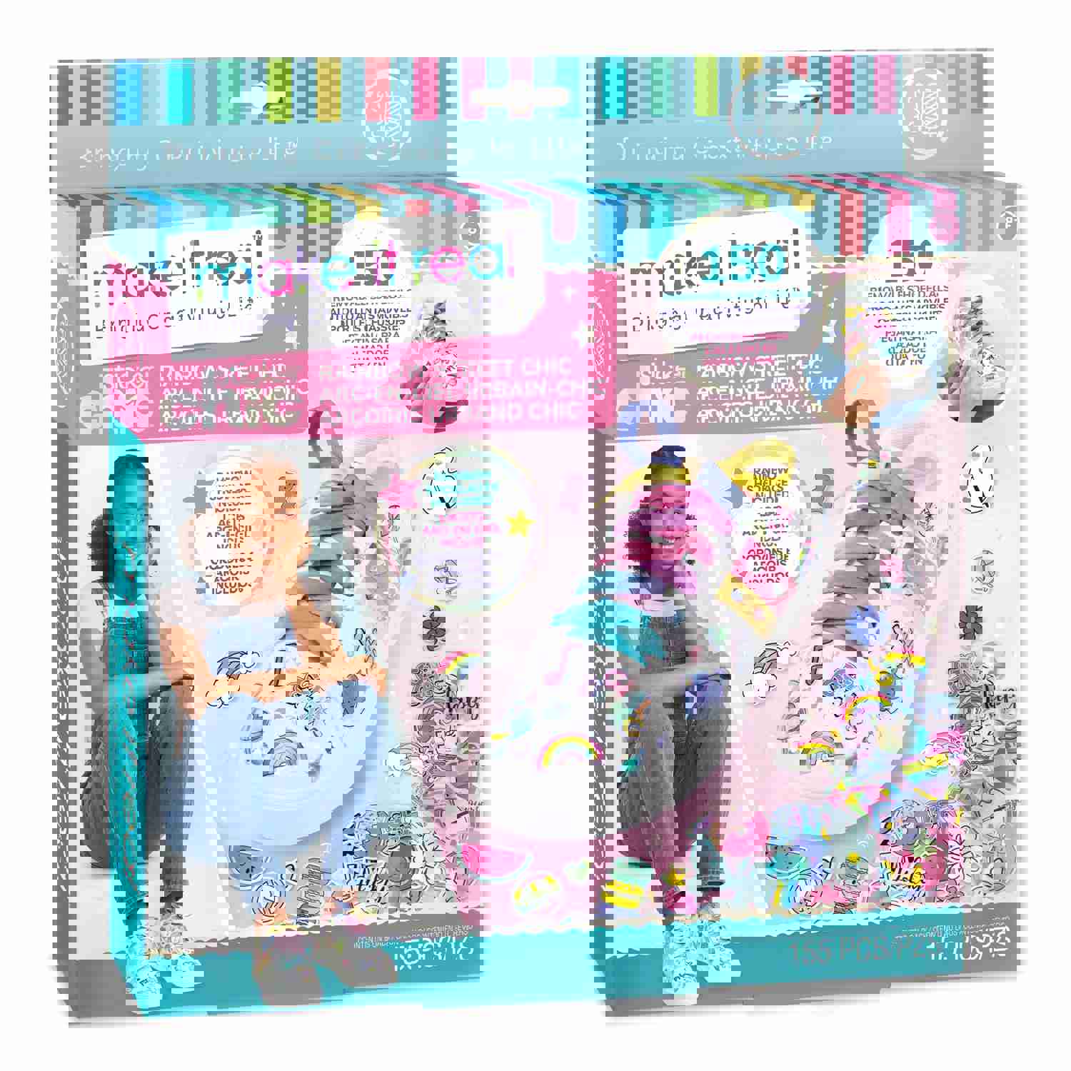 Sticker Chic: Rainbow Street Chic - Customizable Shoe Decor for Tweens
