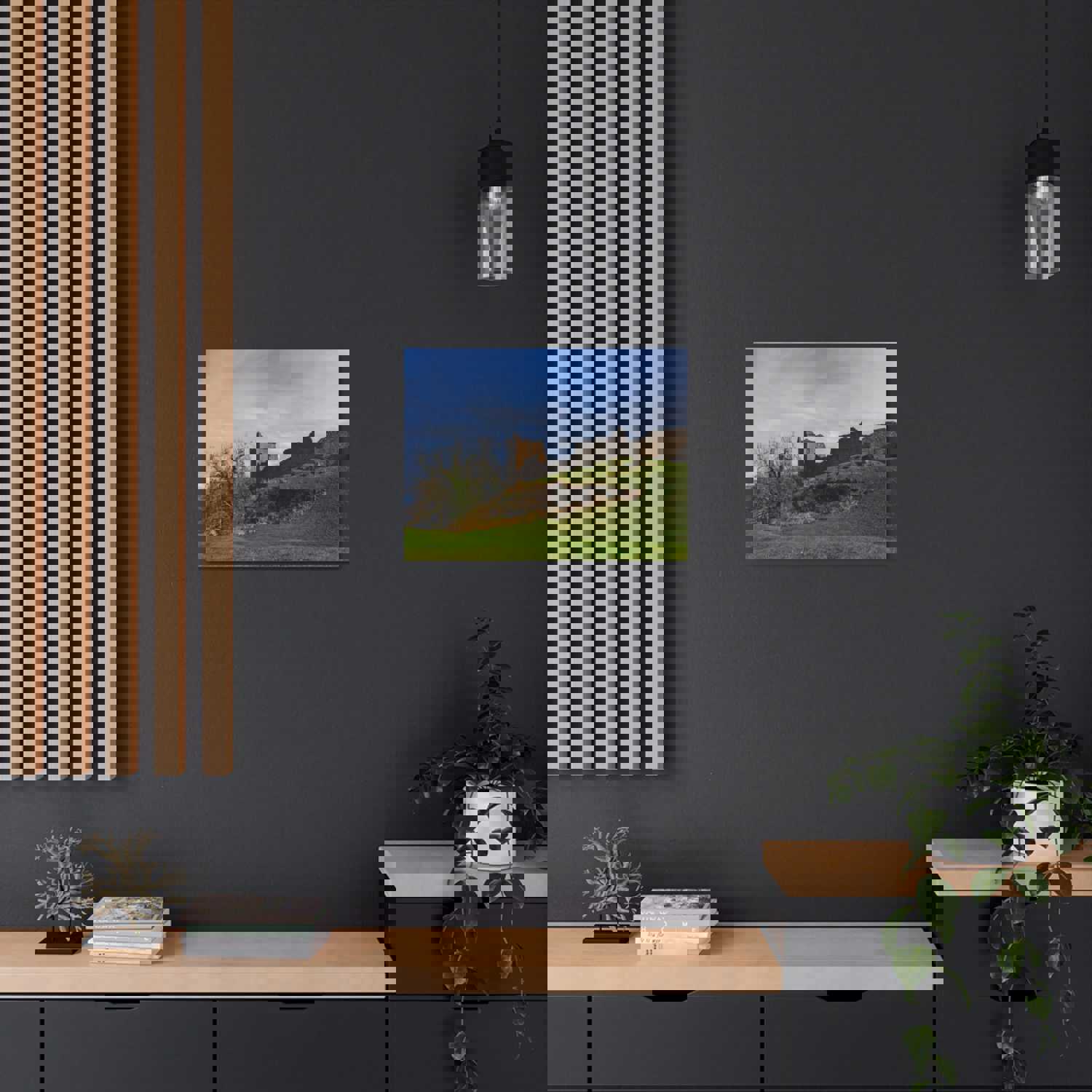 Ruins of Urquhart Scotland Nature Wilderness Photography Canvas Wall Art for Home Decor