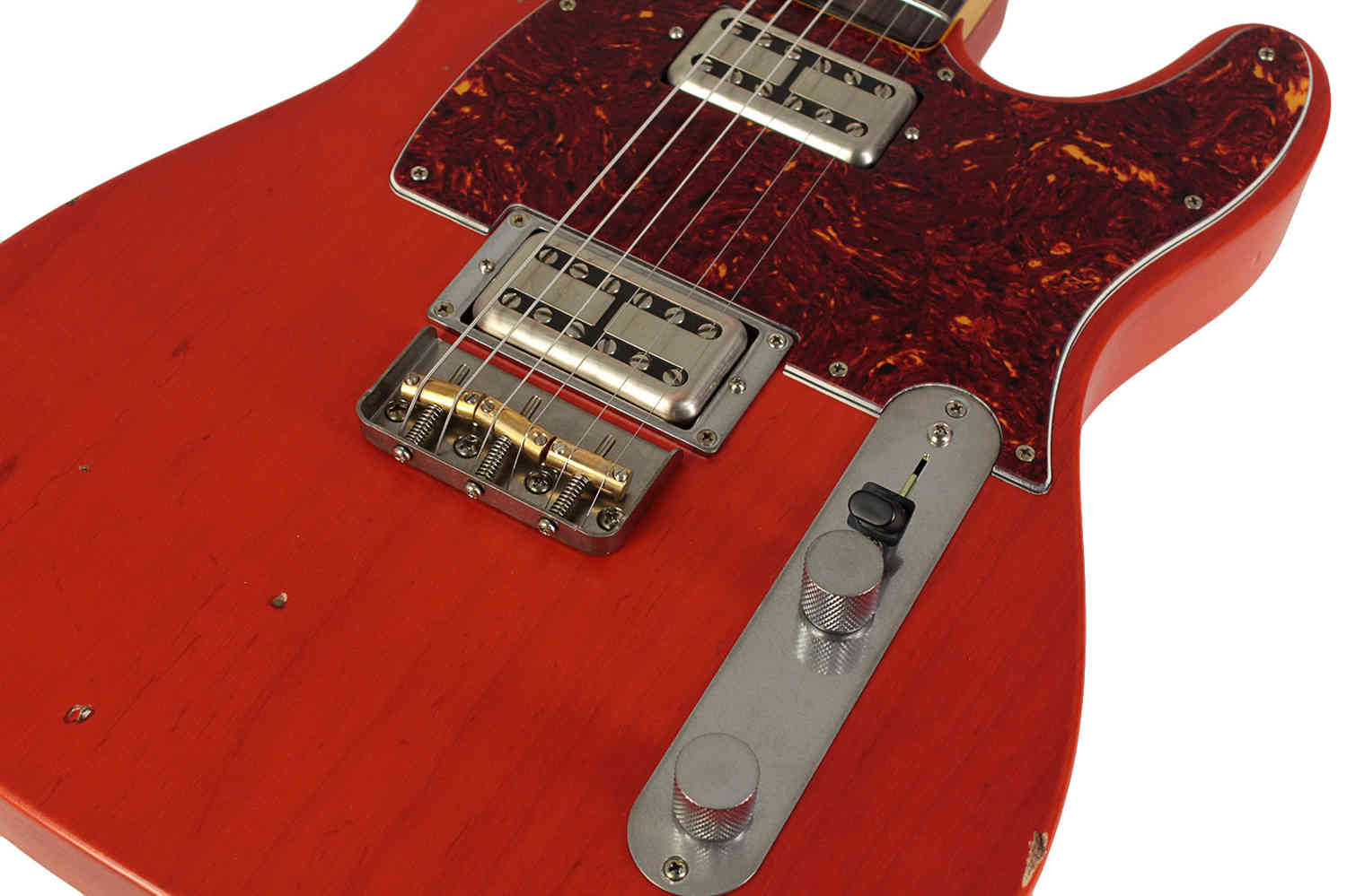 Nash T-2HB Guitar with Lollartrons in Gretsch Orange - Light Aging