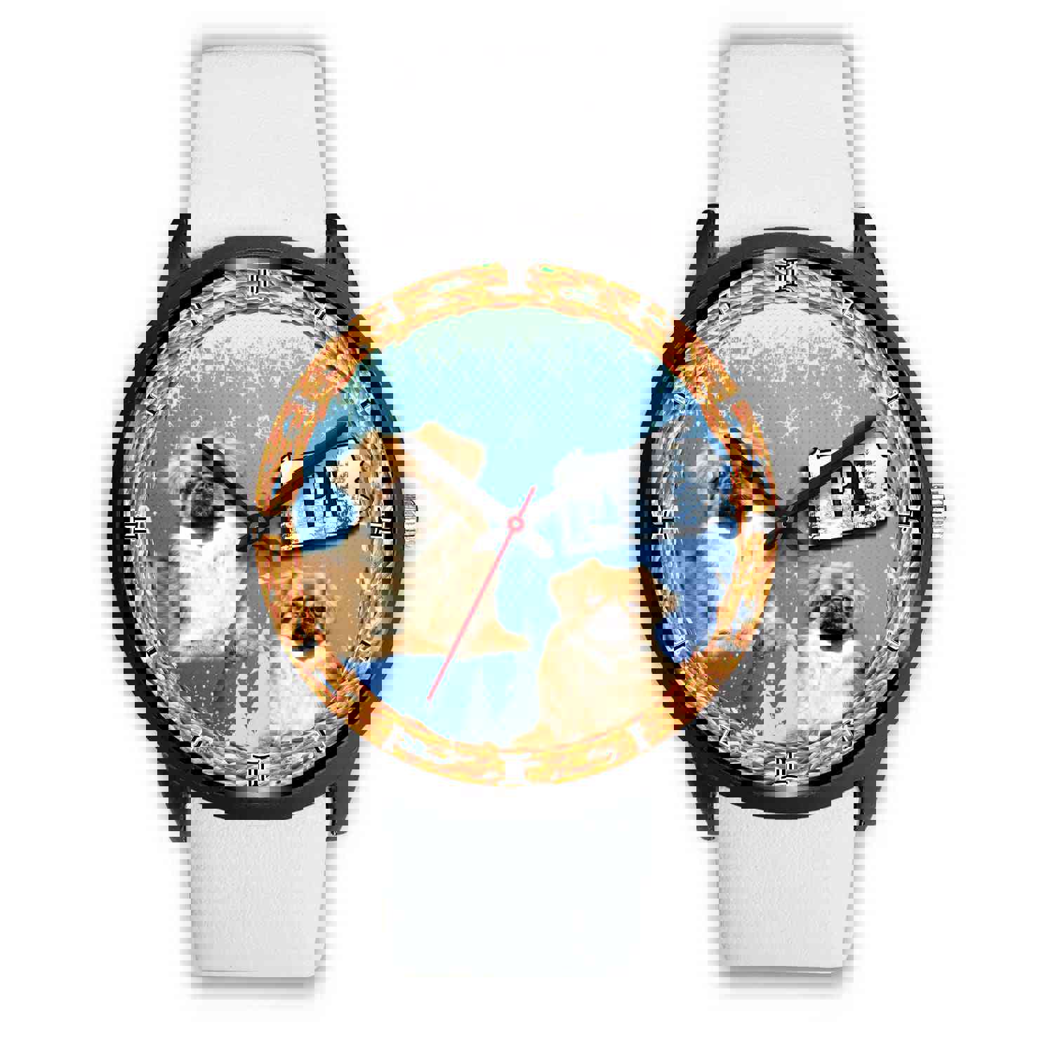 Stylish Pekingese Dog Christmas Wrist Watch for Men and Women