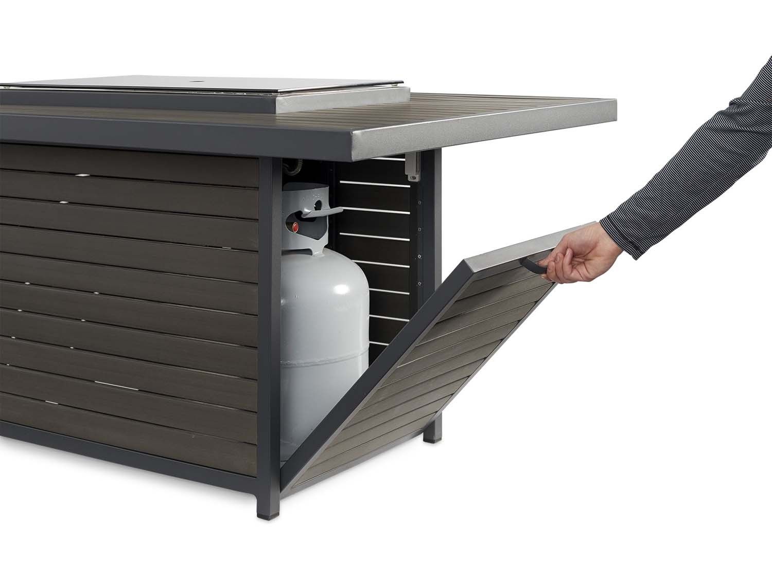 Outdoor Greatroom - Brooks Rectangular Gas Fire Pit Table - BRK-1224-19-K