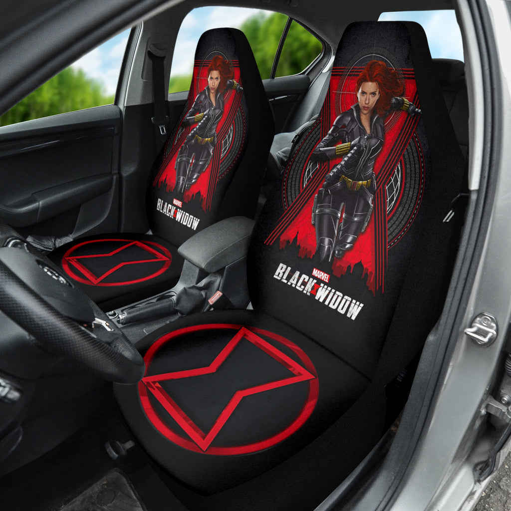 Black Widow Natasha Car Seat Covers - Premium Custom Fit for Cars & SUVs