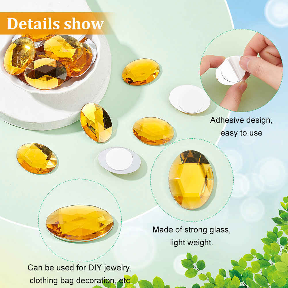 Craspire 30pcs Self-Adhesive Acrylic Rhinestone Stickers for DIY Decoration and Crafts
