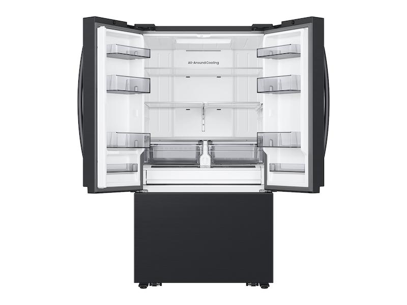 SAMSUNG 32 cu. ft. Mega Capacity 3-Door French Door Refrigerator with Dual Auto Ice Maker in Matte Black Steel
