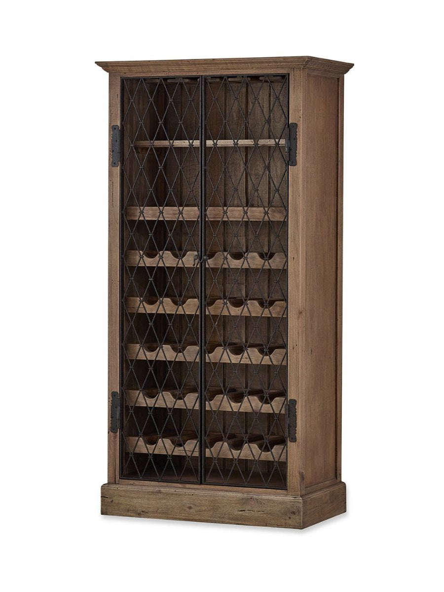 Sonoma 35 Mahogany & Iron Wine Cabinet - Driftwood