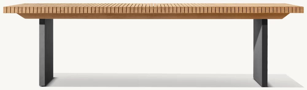 RH Caicos Rectangular Dining Table - Solid Teak/Aluminum, Customizable Sizes