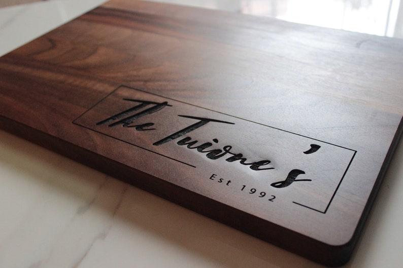 Personalized Wooden Cutting Board - Custom Engraved Gift for Wedding, Housewarming, Anniversary