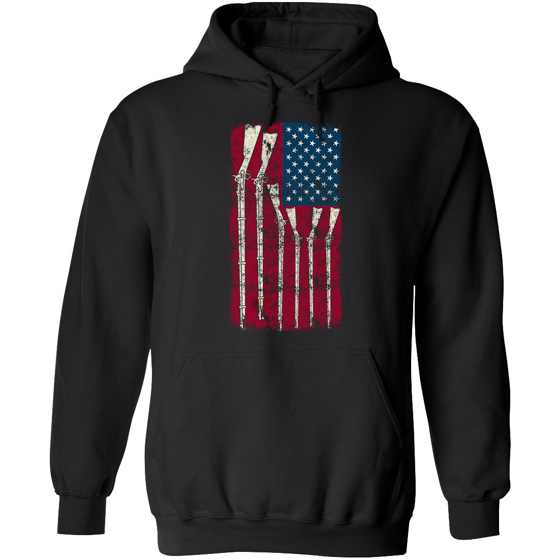 American Flag with Guns Hoodie