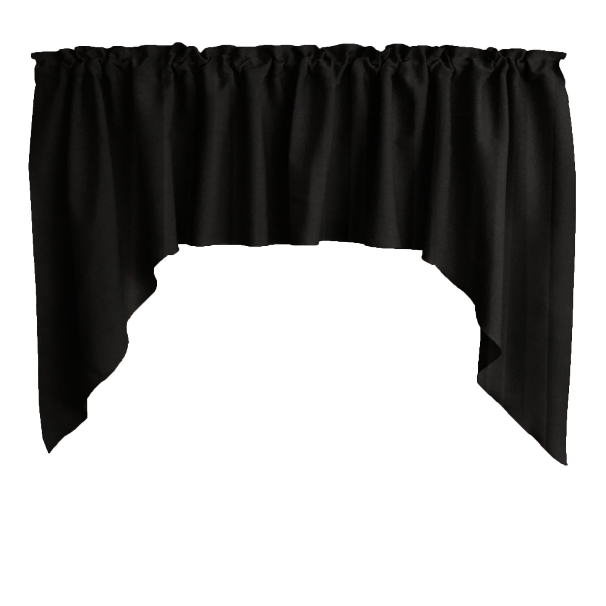 Stretch Velvet Solid Swag Window Valance - 72" Wide / 36" Tall