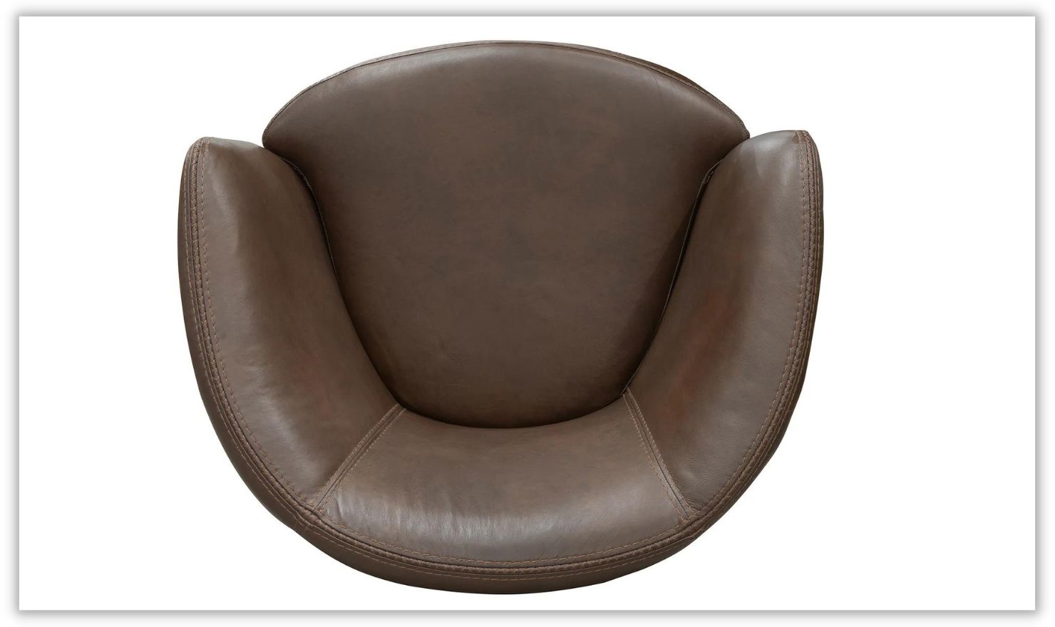Barolo Leather Swivel Club Chair by Jennifer Furniture