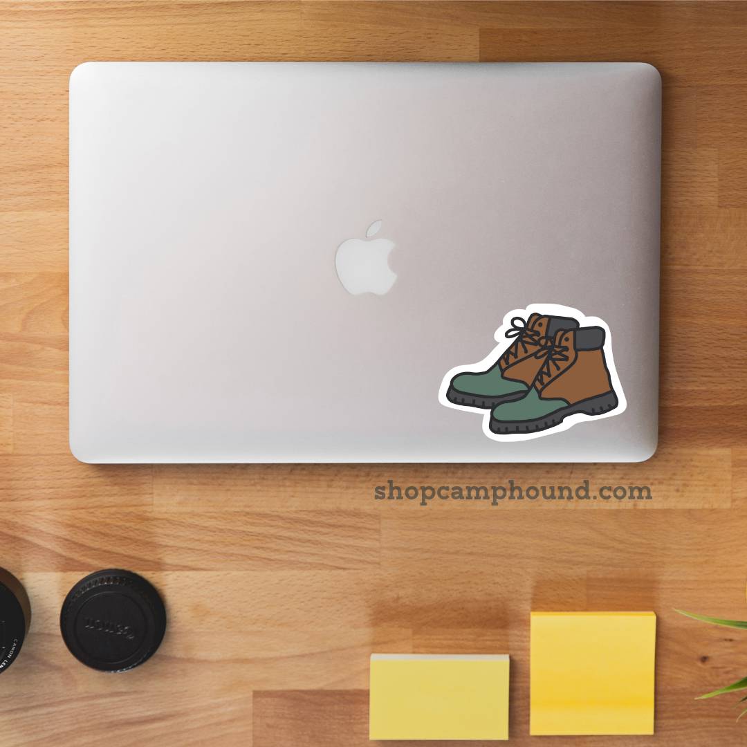 Water-Resistant Hiking Boot Sticker