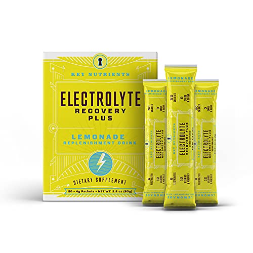 KEY NUTRIENTS Electrolyte Powder - Lemonade Hydration Supplement, Keto-Friendly, Sugar Free, 20 Travel Packets