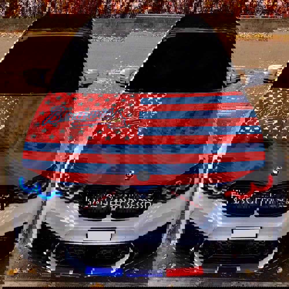 Atlanta Braves Itasha Car Vinyl Hood Wrap Decal Sticker
