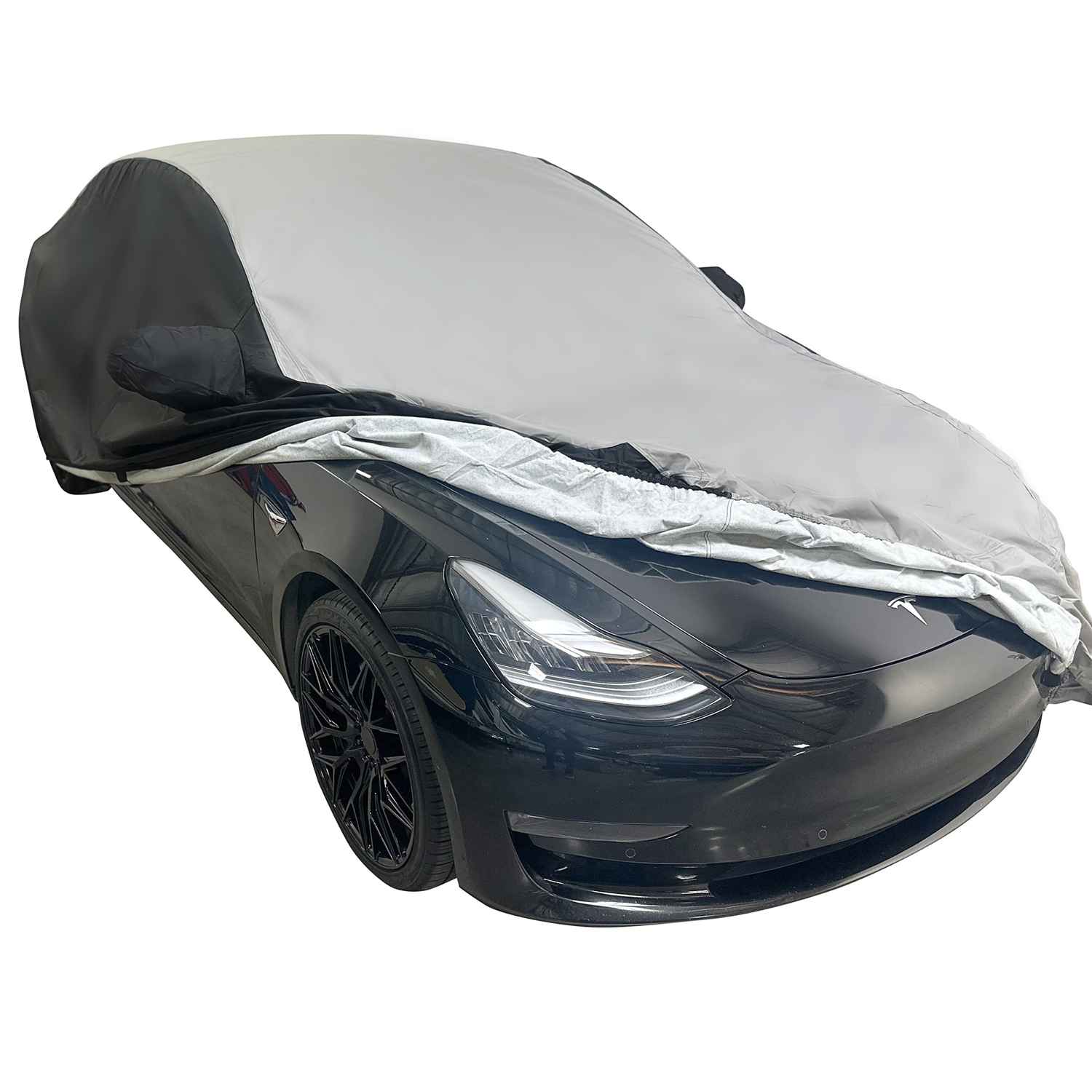 2017-2024 Tesla Model 3 Ultraguard Plus Car Cover - 300D Indoor/Outdoor Protection - Gray/Black