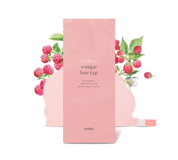APIEU Raspberry Hair Vinegar Hair Cap 35g for Scalp Care and Hair Nourishment