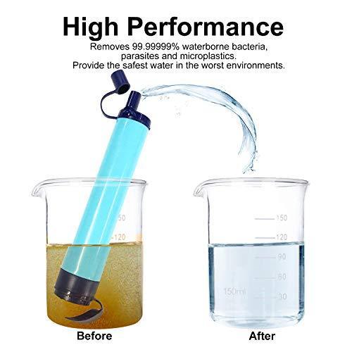 Membrane Solutions Straw Water Filter - Portable Survival Filtration for Outdoor Activities