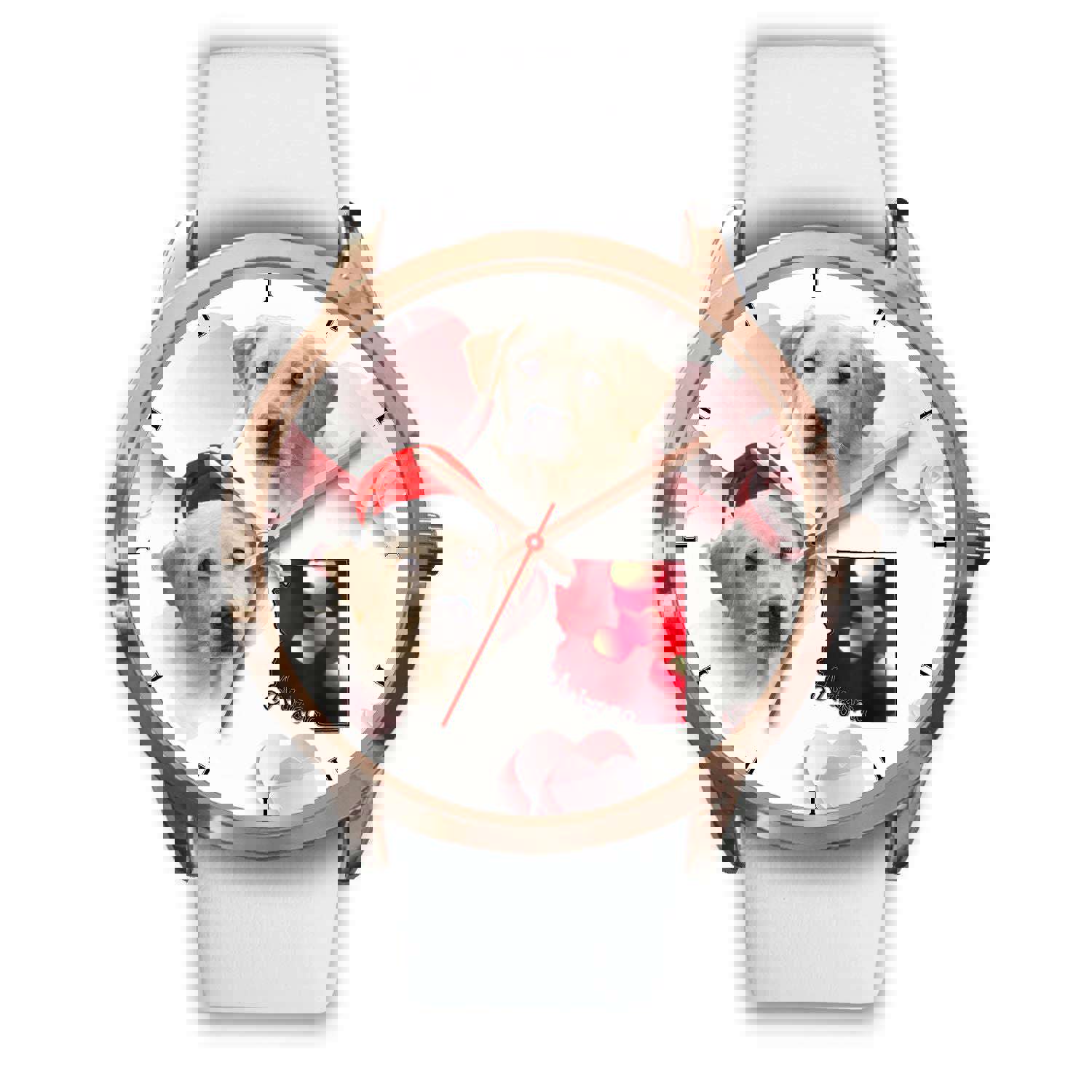 Stylish Labrador Retriever Arizona Christmas Golden Wrist Watch for Men and Women