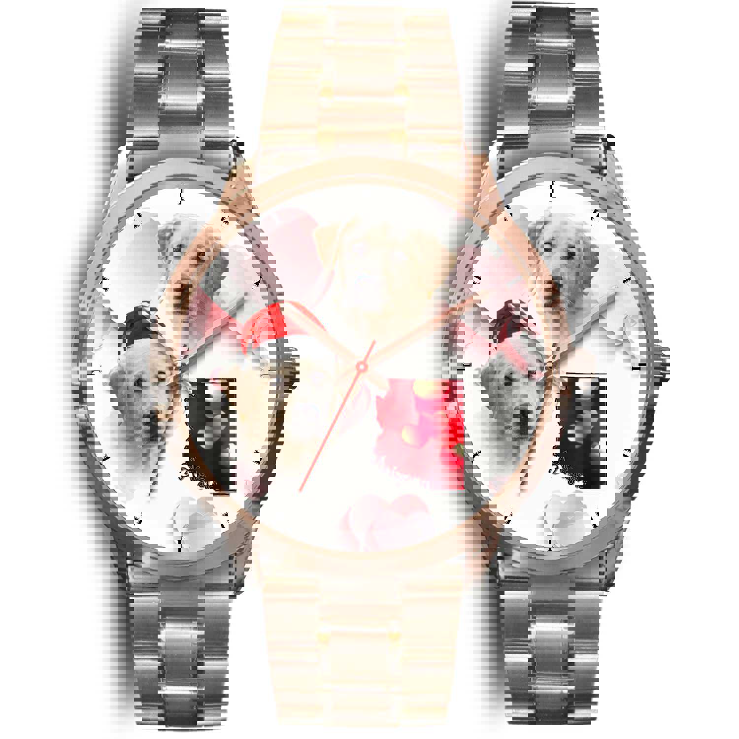 Stylish Labrador Retriever Arizona Christmas Golden Wrist Watch for Men and Women
